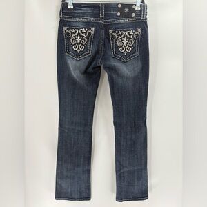 Miss me buckle embroidered Y2K 2000s 90s bootcut blue jeans size 29x3.5 long